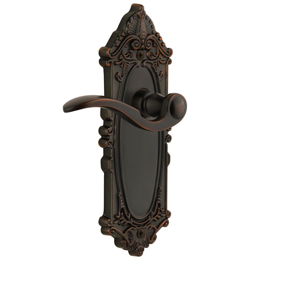 Grandeur by Nostalgic Warehouse GVCBEL Privacy Knob - Grande Victorian Plate with Bellagio Lever in Timeless Bronze